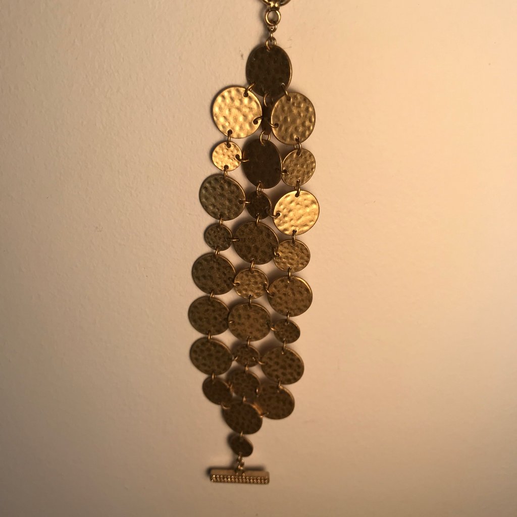 Gold Hammered Bracelet 15$